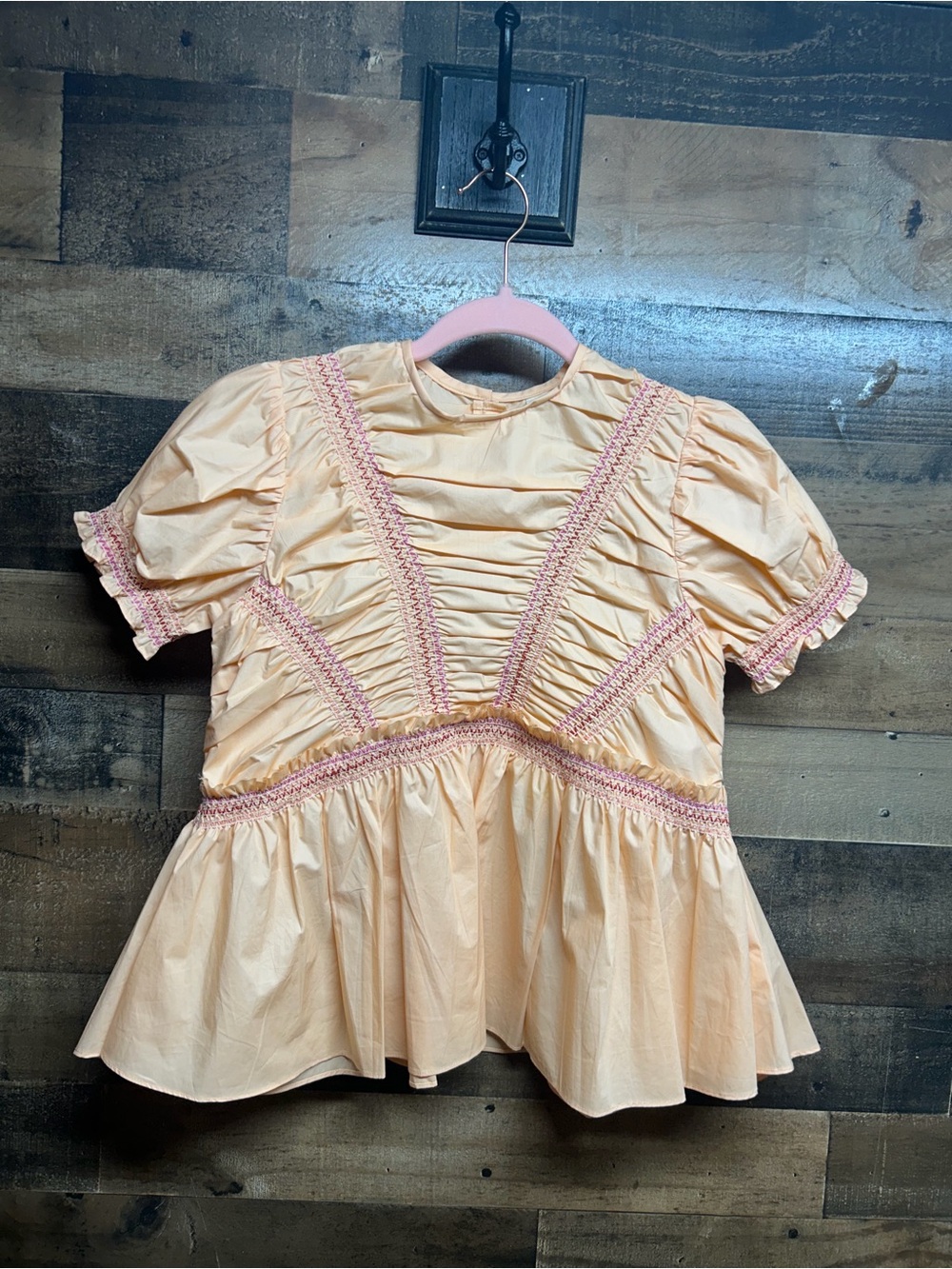 Tia Cibani Pia Sunray Smocked blouse size 9/10